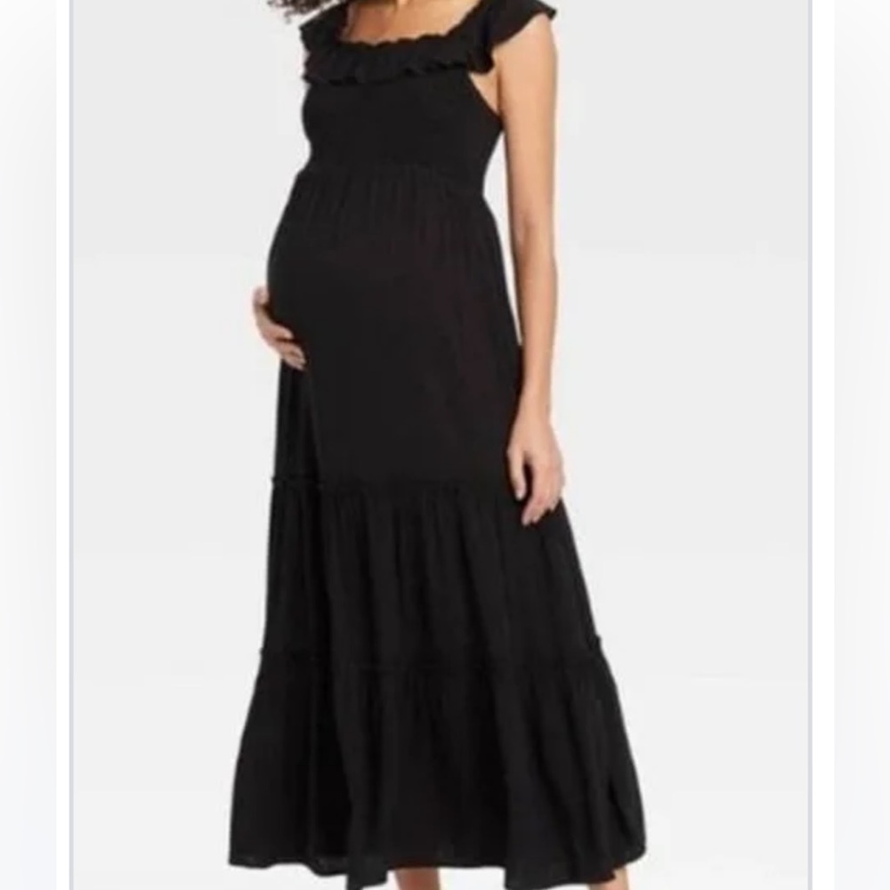 Isabel Maternity Tiered Maxi Dress